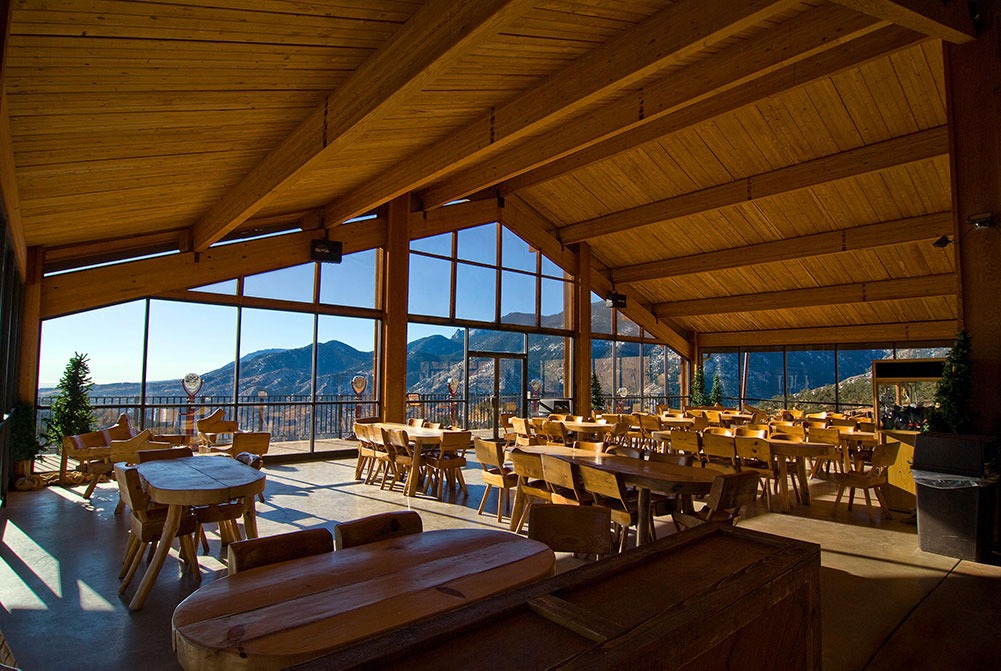 view of event wedding space at cave of the winds