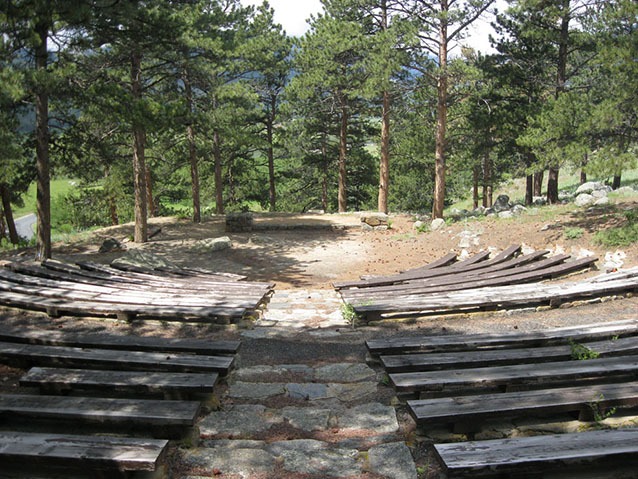 amphitheater seating at colorado micro wedding and elopement location