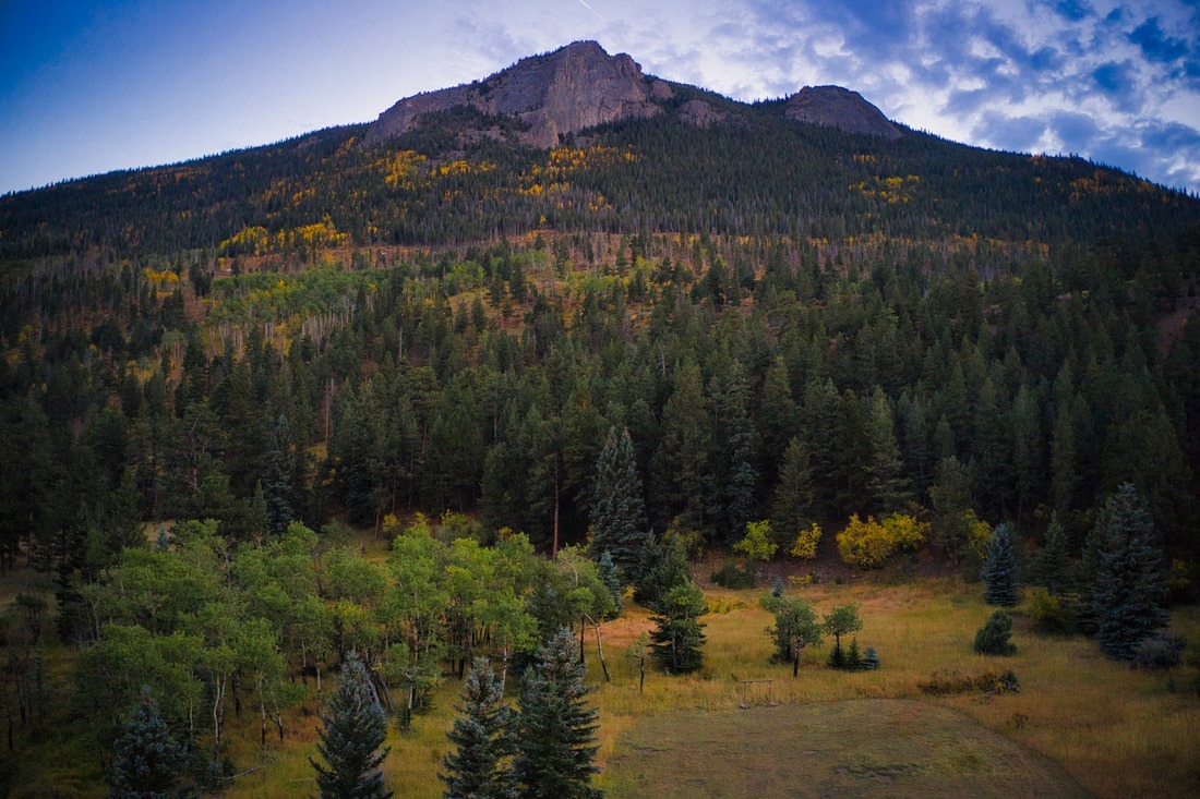 view of mountains at colorado wedding location