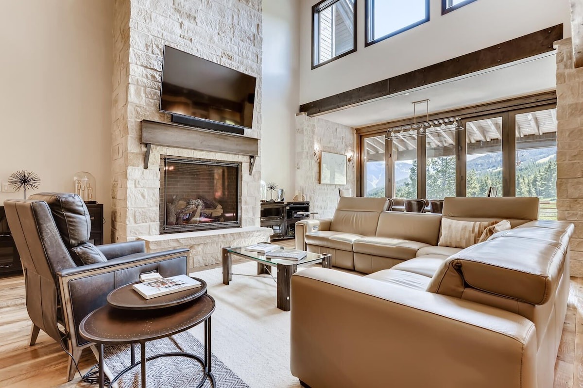 modern living room with giant windows at colorado micro wedding and elopement venue - vrbo