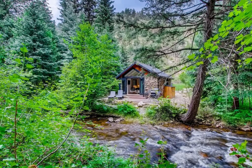 creekside vacation home for a colorado airbnb micro wedding + elopement