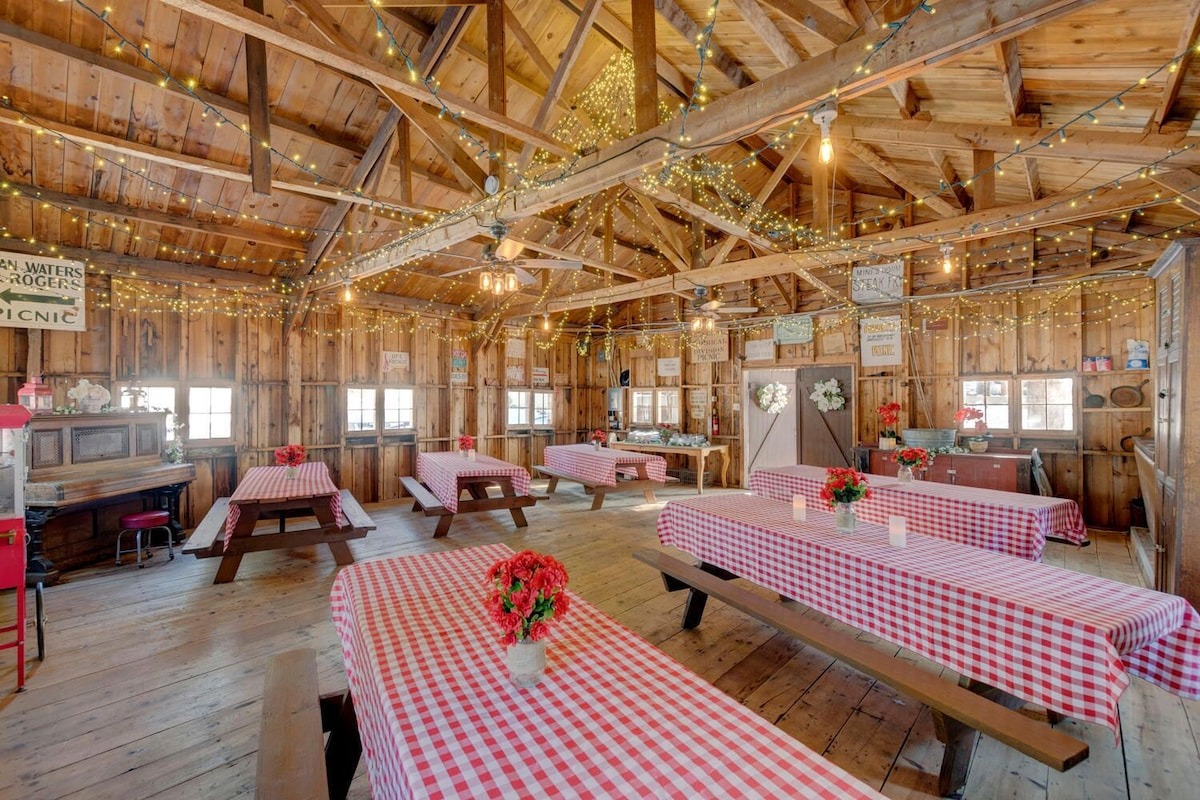 reception hall set up at colorado vrbo micro wedding venue