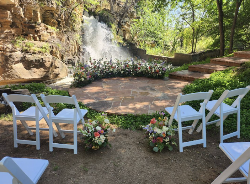 ceremony site at colorado airbnb rental estate for micro weddings and elopements