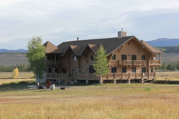 large log cabin private estate in the mountains - colorado airbnb micro wedding venue