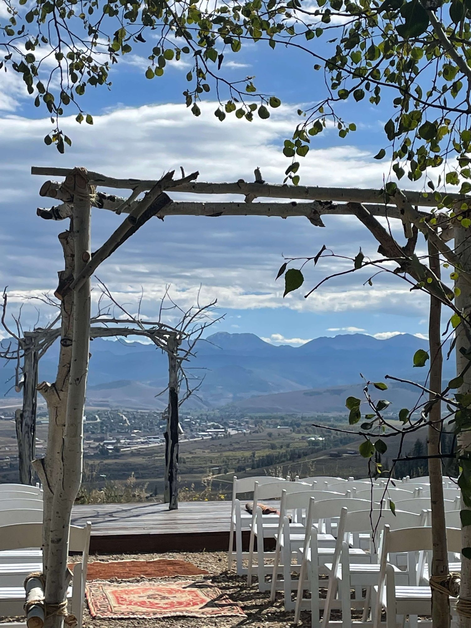 ceremony spot at colorado airbnb vrbo micro wedding and elopement venue