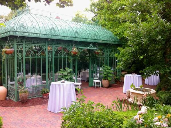 greenhouse set up for micro wedding as venue at botanic gardens