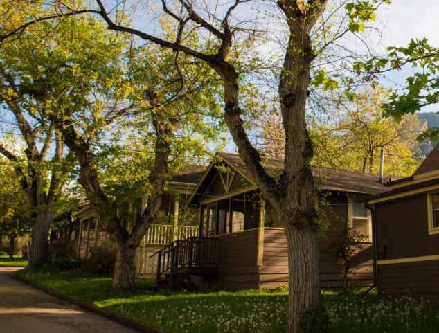 cabines set up for micro wedding lodging