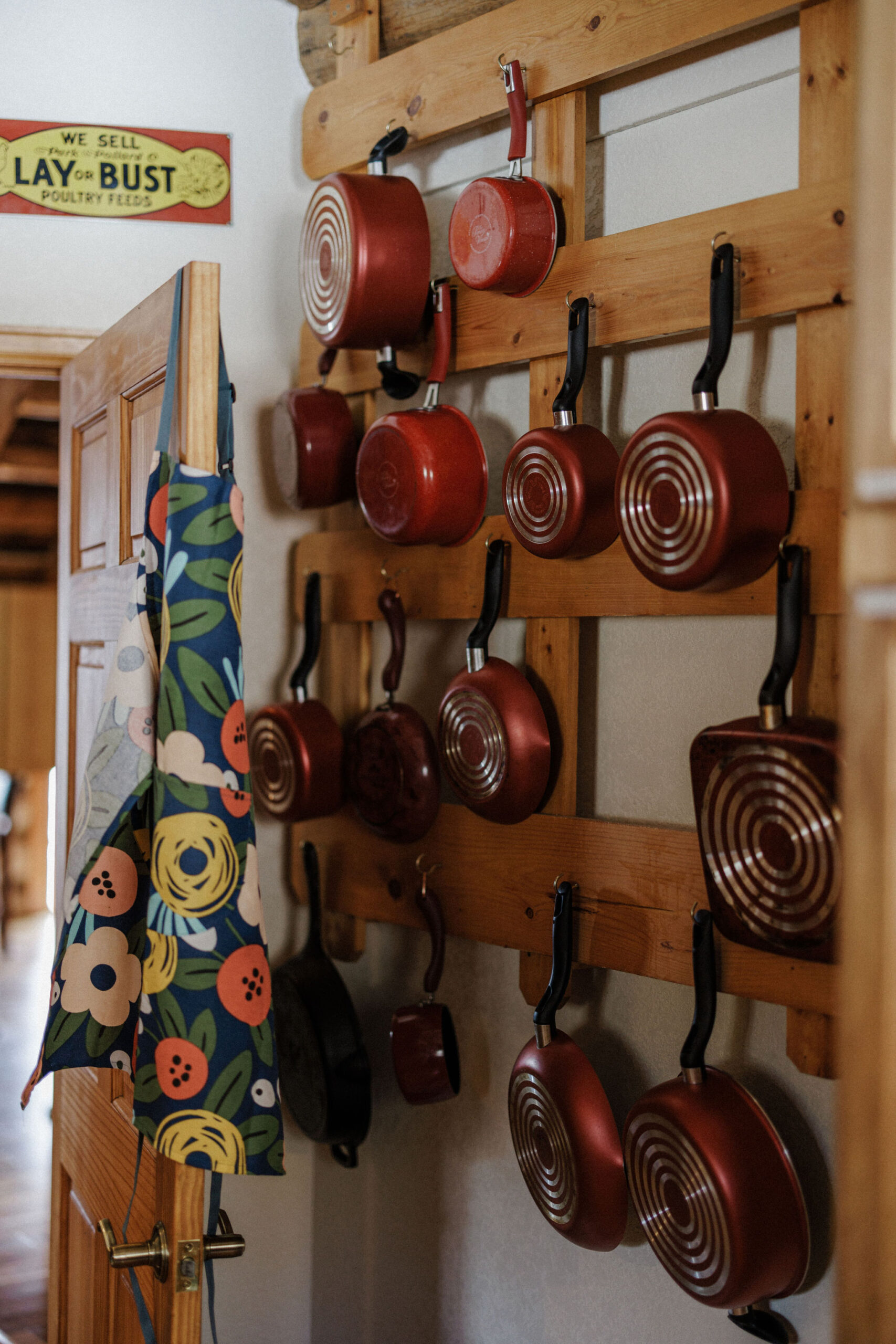 pots and pans set up in colorado airbnb