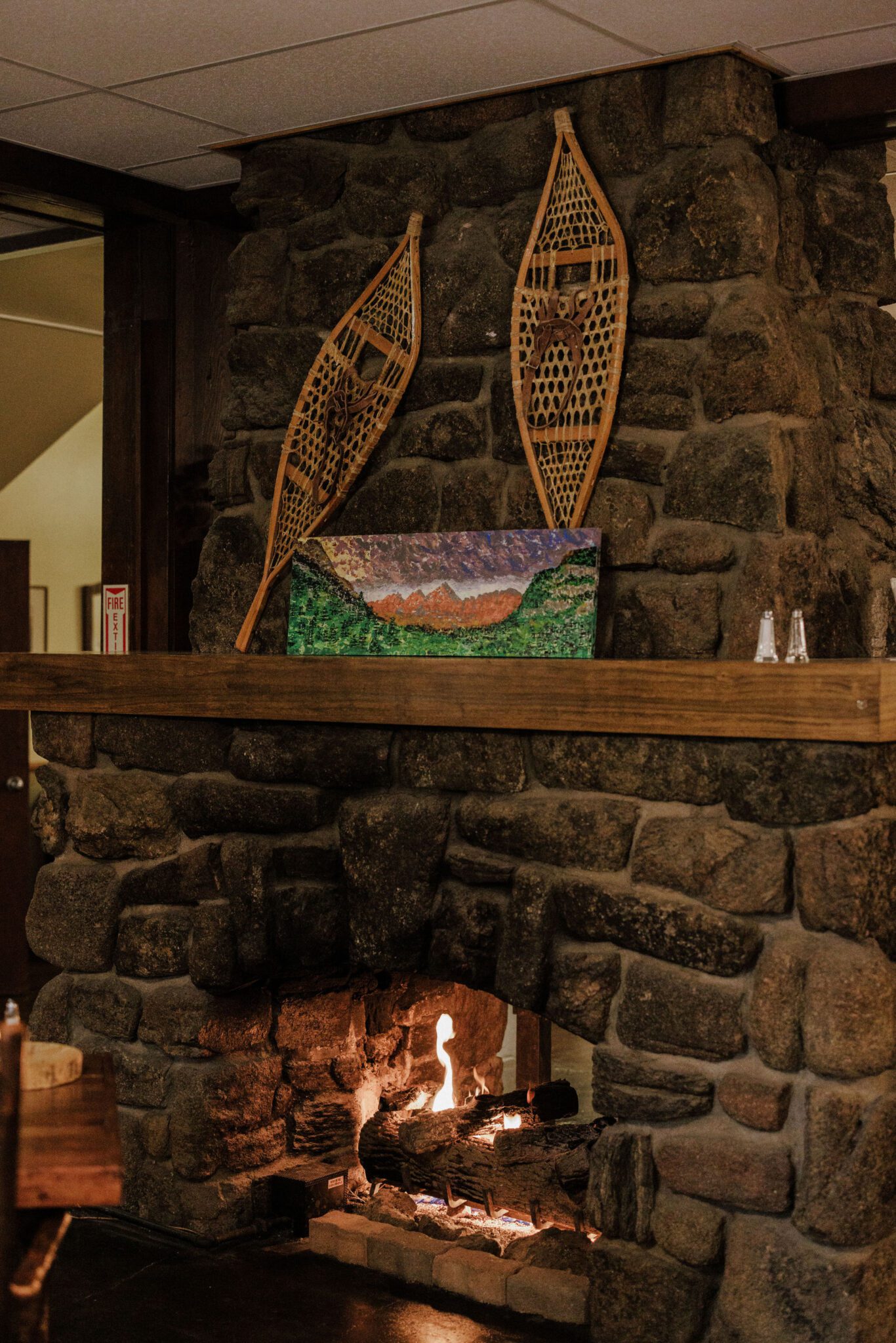 cosy fireplace at colorado lodging