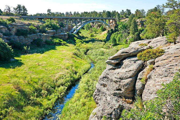 colorado state park wedding venue location in the mountains with stream running through